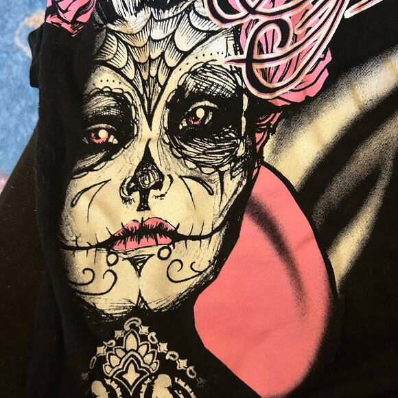 Y2K Skin Industries Fitted Graphic Tee Size Small Grunge Cyber Emo Mallgoth - Picture 3 of 4